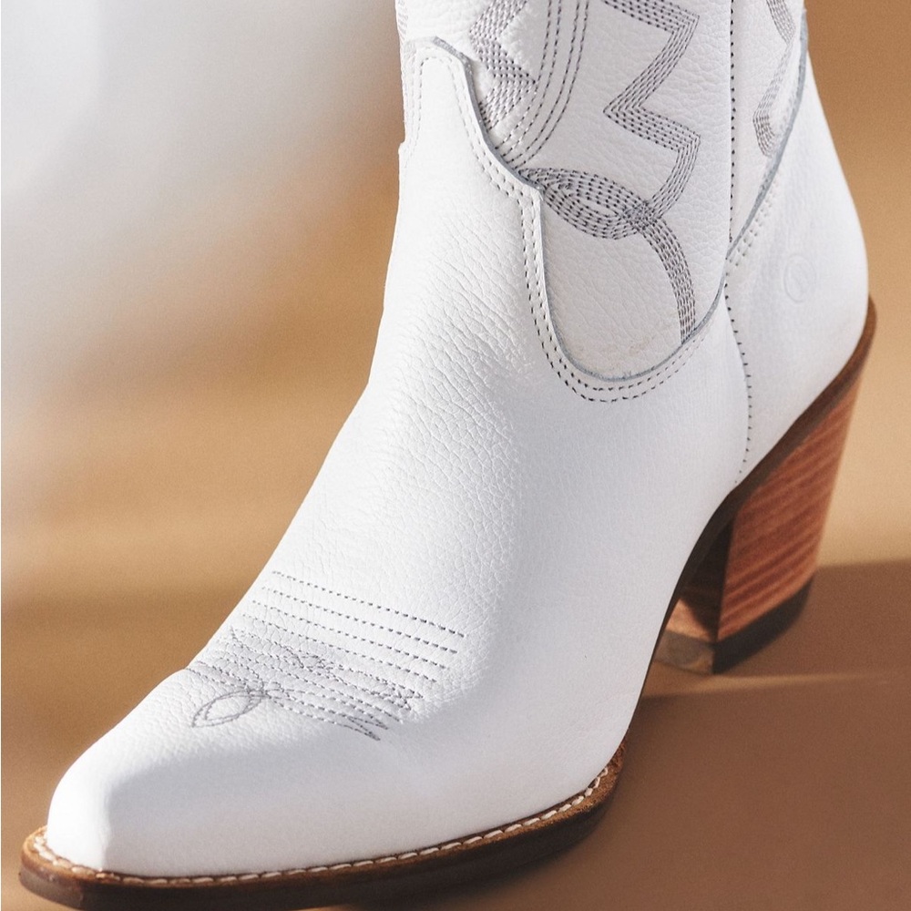 New in Box Dingo 1969 High Cotton Leather Western Cowgirl Boots — White Size 9 - Picture 4 of 16